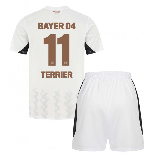 Fotballdrakt Barn Bayer Leverkusen Martin Terrier #11 Bortedraktsett 2024-25 Kortermet (+ Korte bukser)